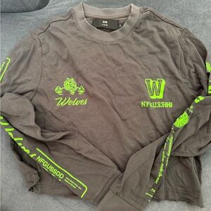 Darc Sport Gray and Neon Green Crop Top